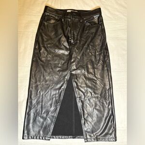 Abercrombie & Fitch Black Faux Leather Skirt